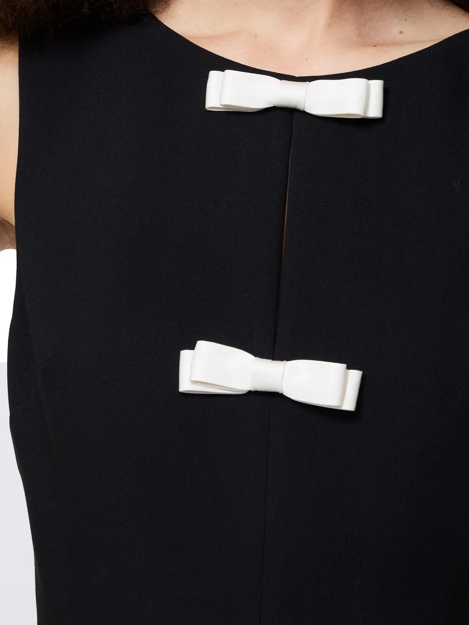 Contrast Bow Sleeveless Mini Dress - Image 5