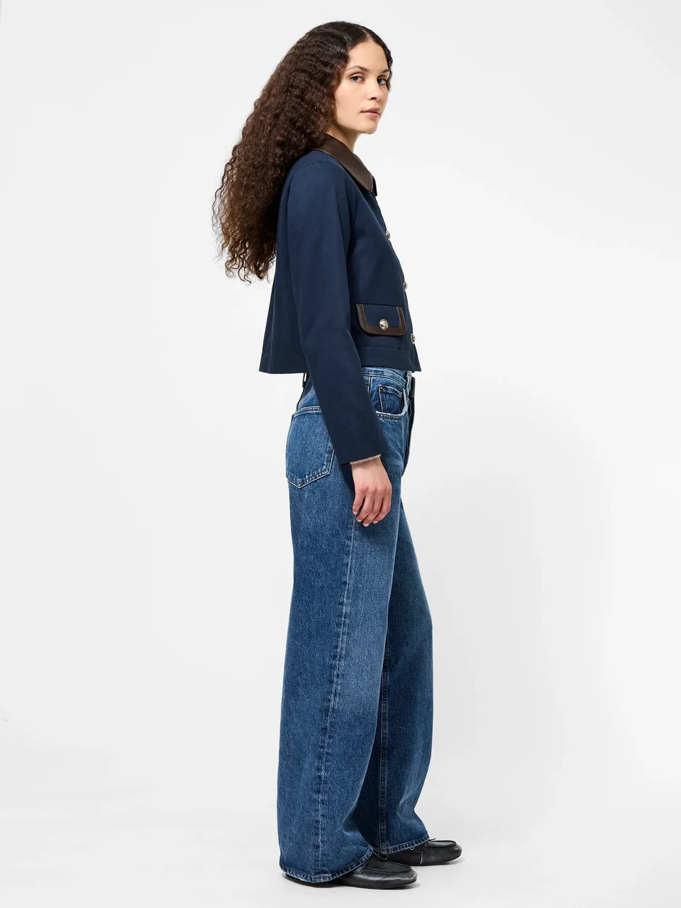 Contrast Trim Two Pocket Jacket - Image 4