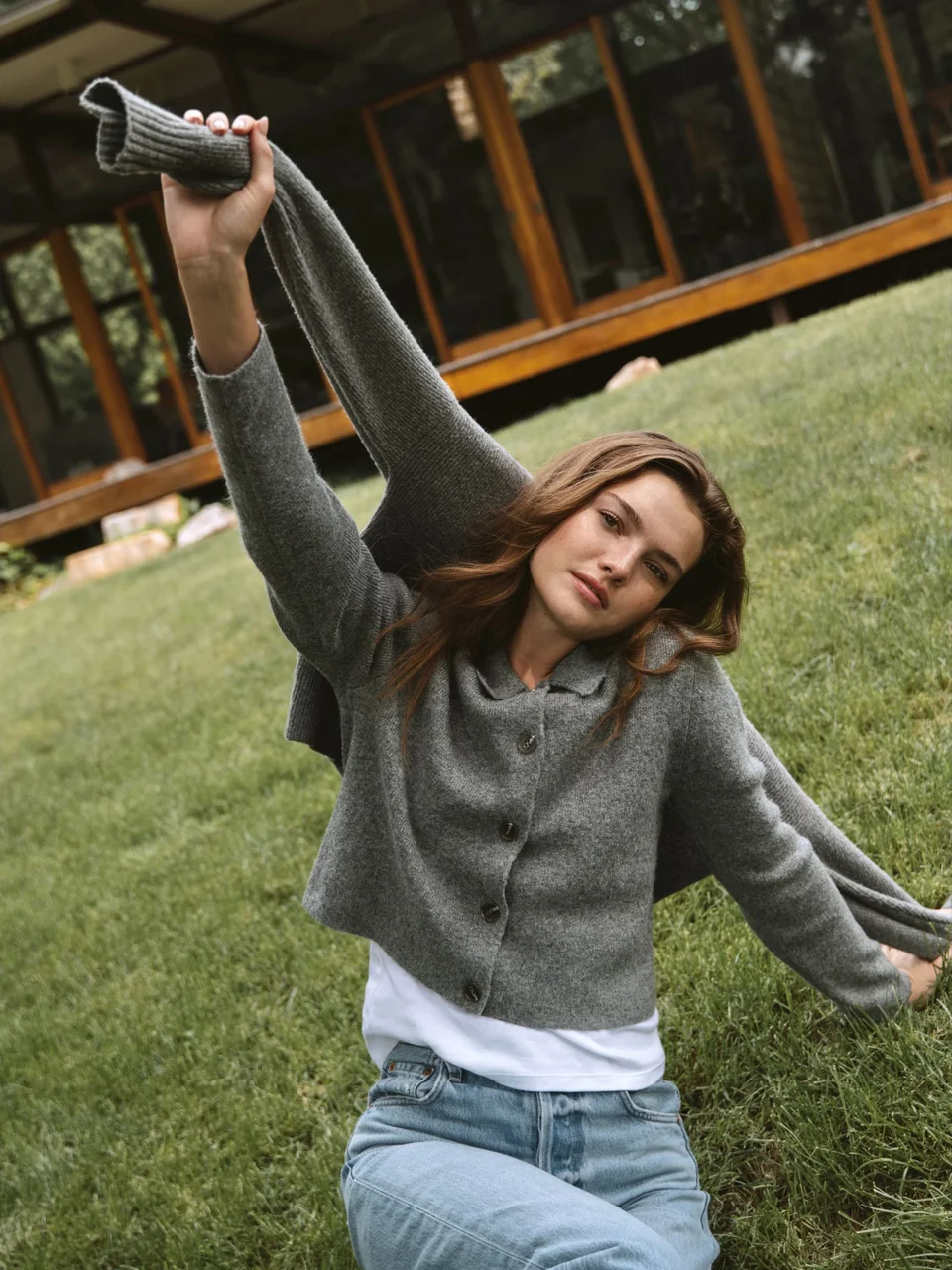 Knit Collared Cardigan