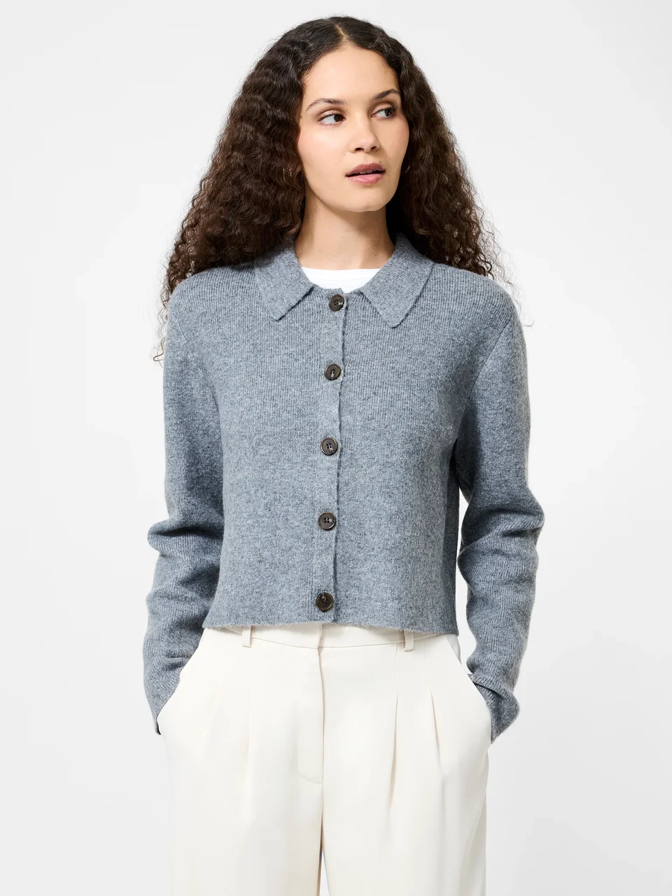 Alternative view of Knit Collared Cardigan