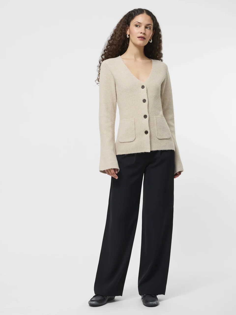 Knit V-Neck Cardigan - Image 6