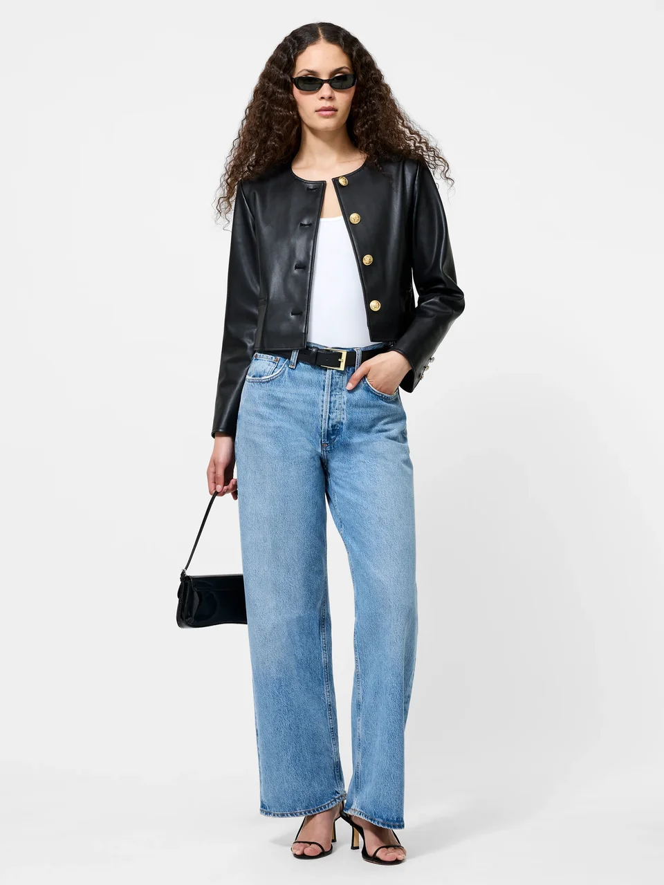 Alternative view of Vegan Leather Cropped Jacket